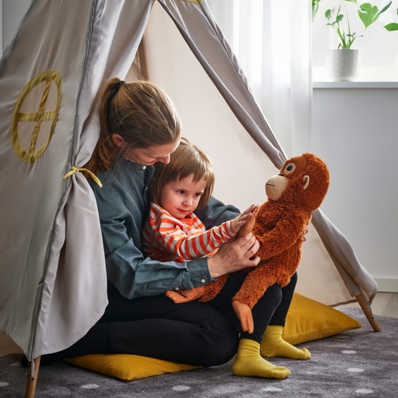 IKEA DJUNGELSKOG Orangutan Monkey PUNCH Brown Plush Toy - 104.028.41 - Picture 5 of 10